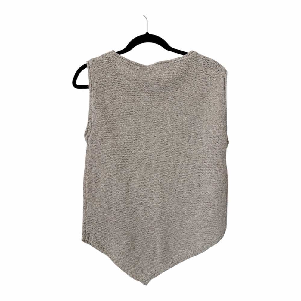 AARON & AMBER Asymmetical Bottom Knit Sleeveless Top - Picture 6 of 6